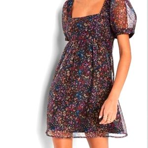 Short multi colored floral dress